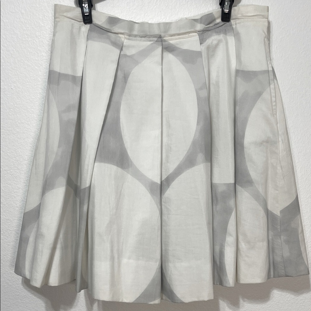 GAP Gray and White Skirt Cotton & Linen Size 4 Waist 15.5” EUC